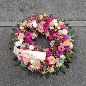Gerbes de fleurs rose pour les deuils à Toulouse