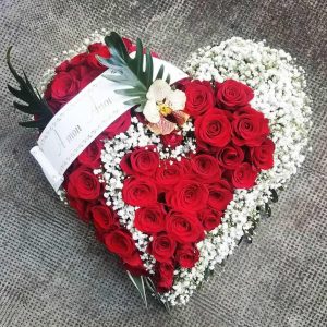 Cœur en fleurs pour les deuils à Toulouse
